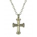Crystal Linked Necklace with Cross Pendant