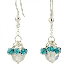 Crystal Drop and Bicone Dangle Earrings