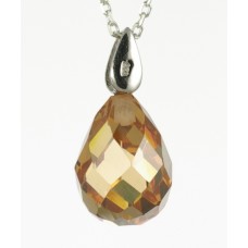 Dark Champagne Cubic Zirconia Drop