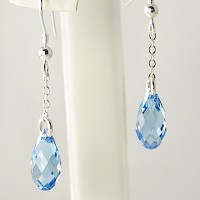 Pear Shaped Crystal Drop Earrings