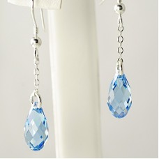 Pear Shaped Crystal Drop Earrings