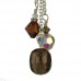 Smoky Quartz and Crystal Dangle Necklace